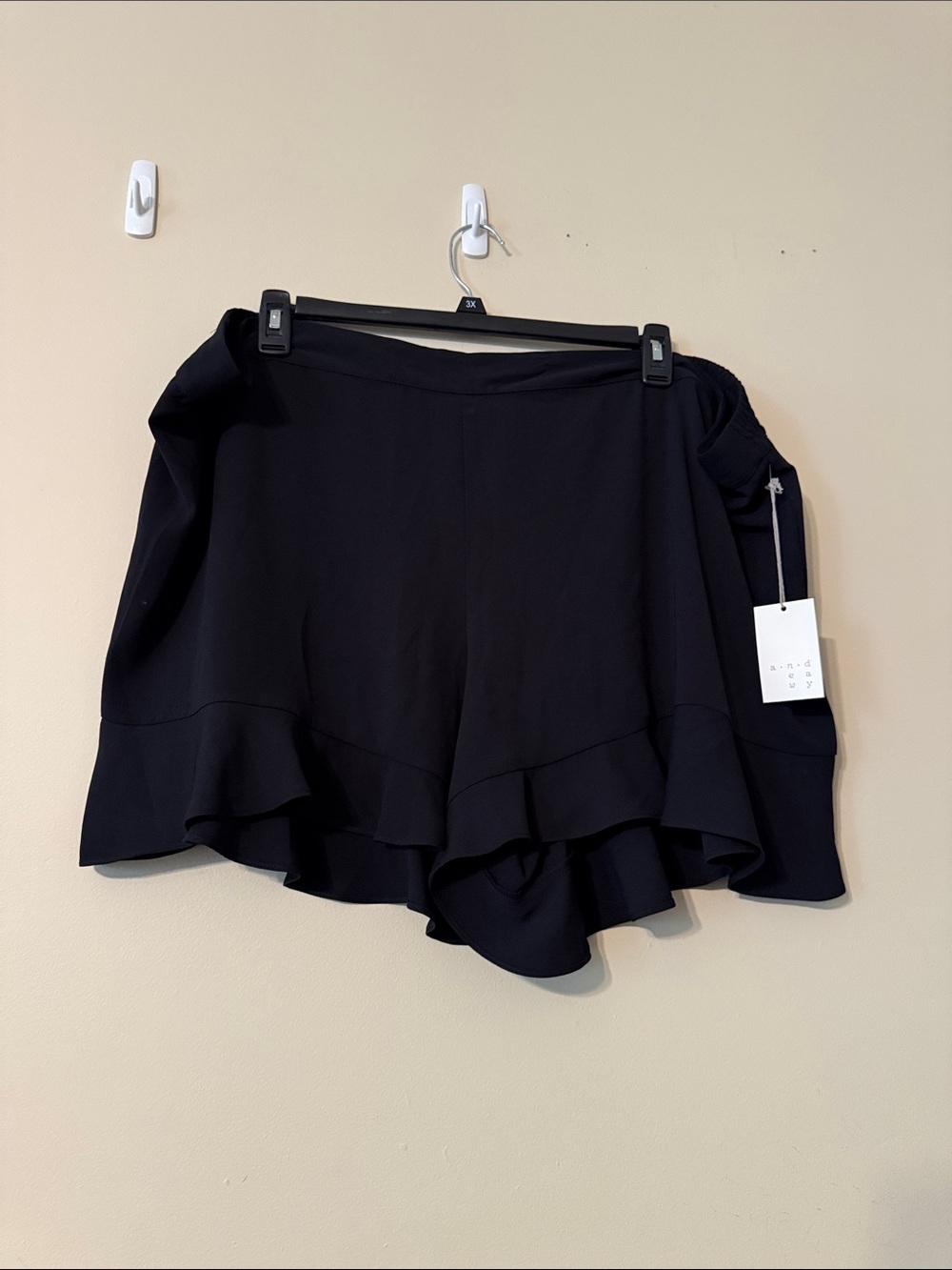 a new day Black Ruffle Hem Women’s Shorts